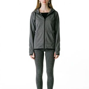 Nike Charcoal Gray Zip-Up Hooded Jacket size xs